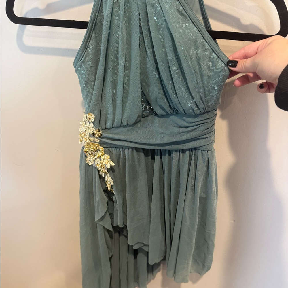 Weissman dusty sage colored lyrical costume.